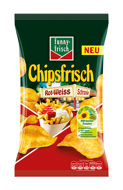 Chipsfrisch Rot-Weiß Schranke