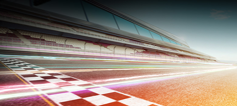 Race track as a symbolic image for the rapid introduction of Microsoft Dynamics 365 in companies